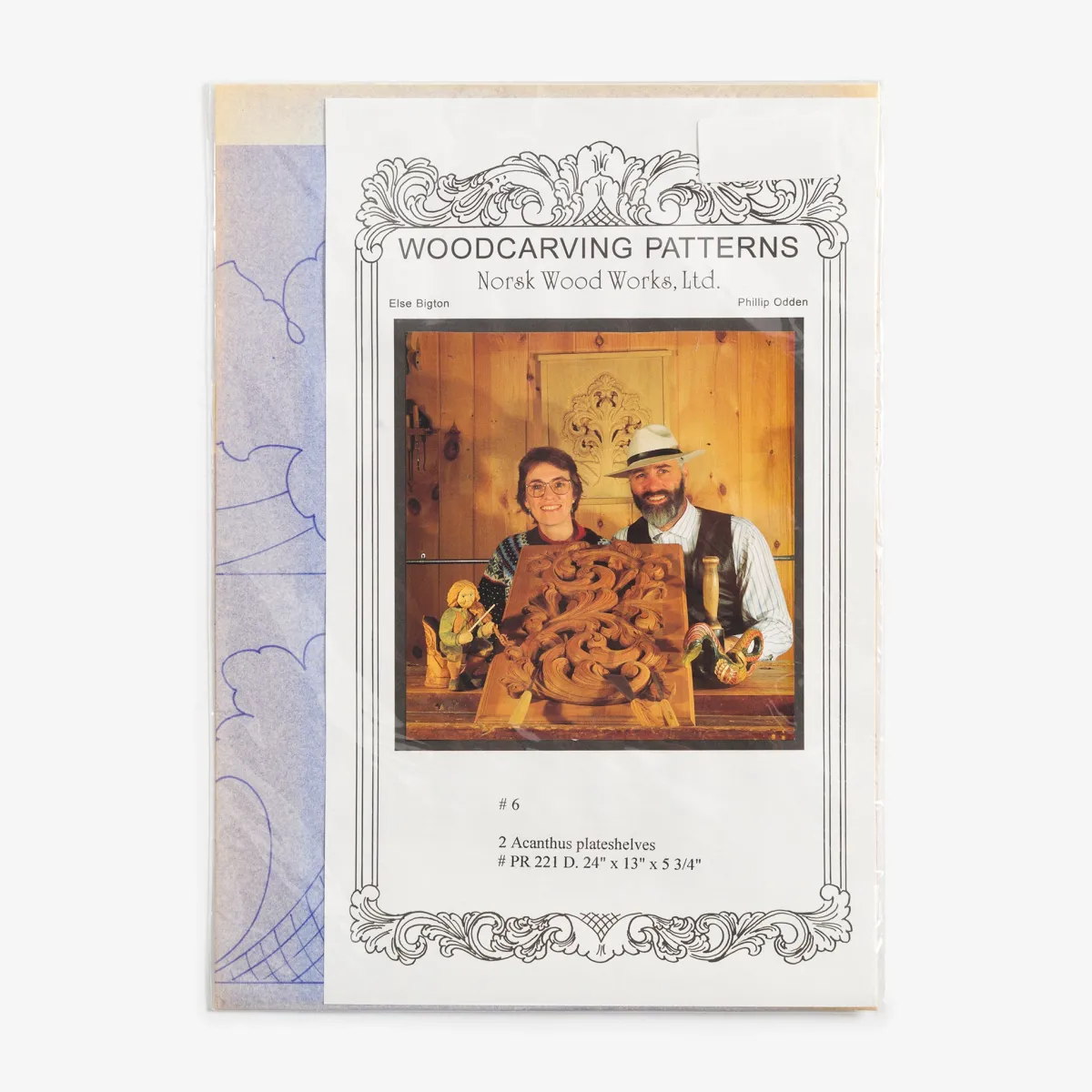 Vesterheim Patterns & Design Packets-2 Acanthus Plateshelves Woodcarving Patterns by Norsk Wood Works