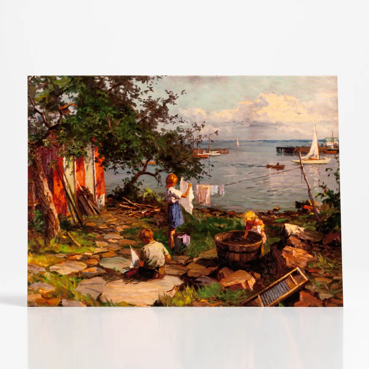 Vesterheim Single Cards-Children At Play by Even Ulving  - Collection Card