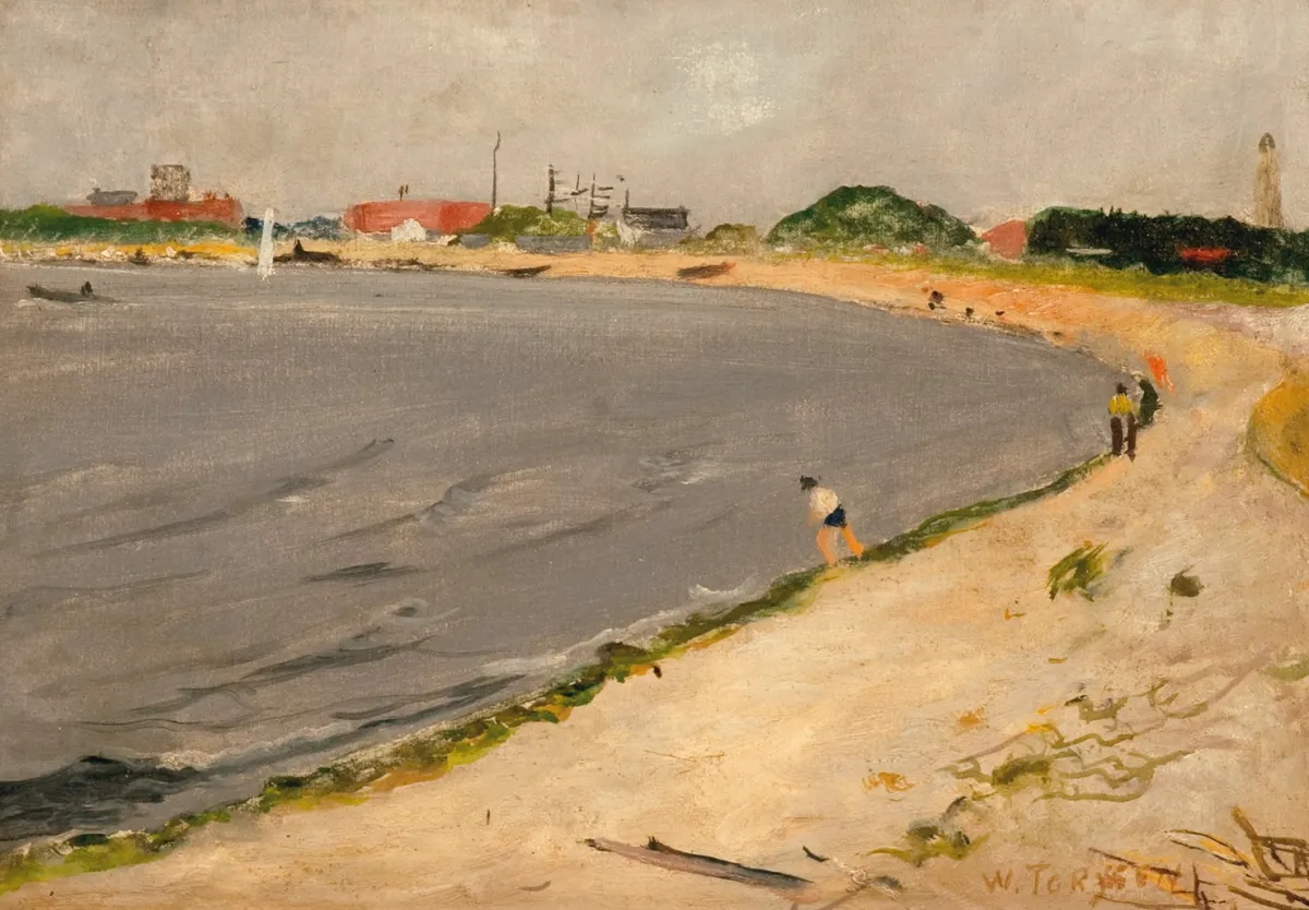Vesterheim Giclee Reproduction Prints-Giclée Print from 's Collections - Off Plumb Beach by William Torjesen