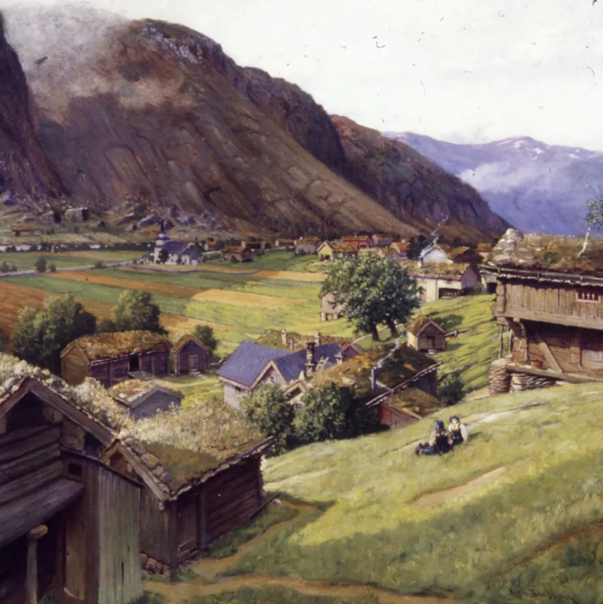 Vesterheim Giclee Reproduction Prints-Giclée Print from 's Collections - Sunday in Valle by Ben Blessum