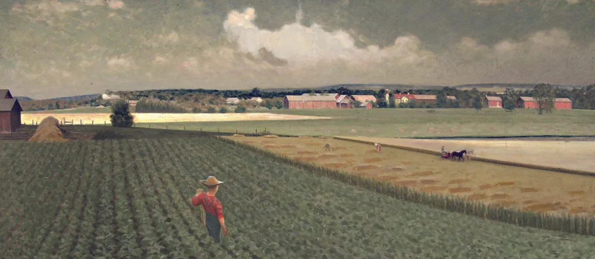 Vesterheim Giclee Reproduction Prints-Giclée Print from 's Collections - Torger Thompson Farm by Lars Haukeness