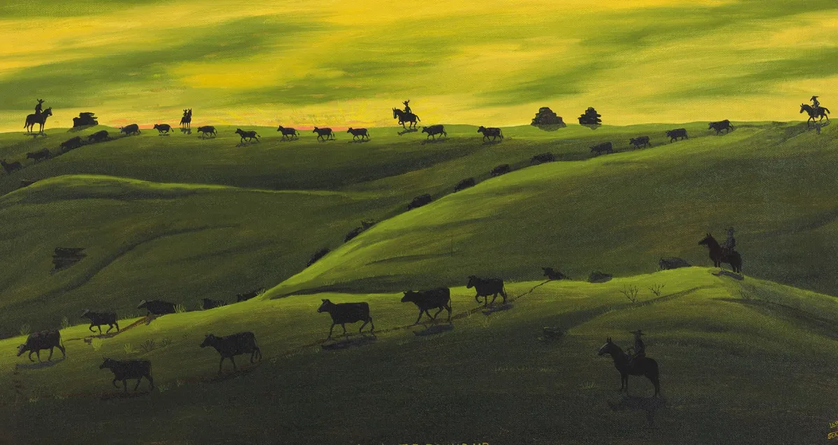 Vesterheim Giclee Reproduction Prints-Giclee Print from 's Collections - Late Round Up by Lloyd Scarseth