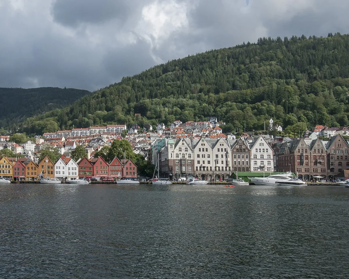 Vesterheim Photography & Prints-Landscape Photography with Frame by Bill Wild - Bergen Harbor