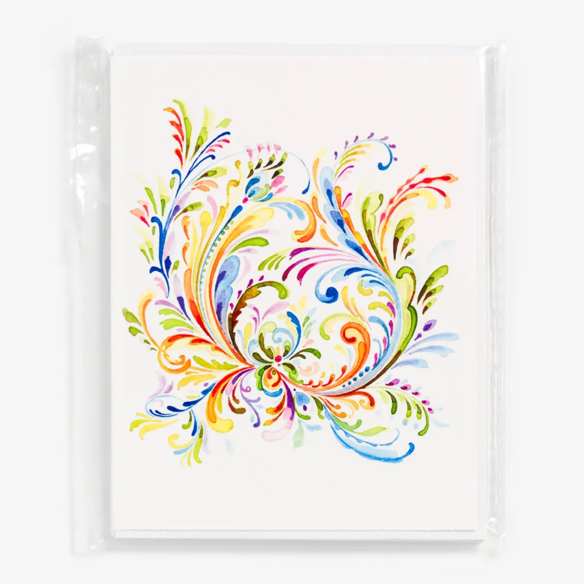 Vesterheim Card Packets-October Notecards Set with Rosemaling by Sharon Christensen
