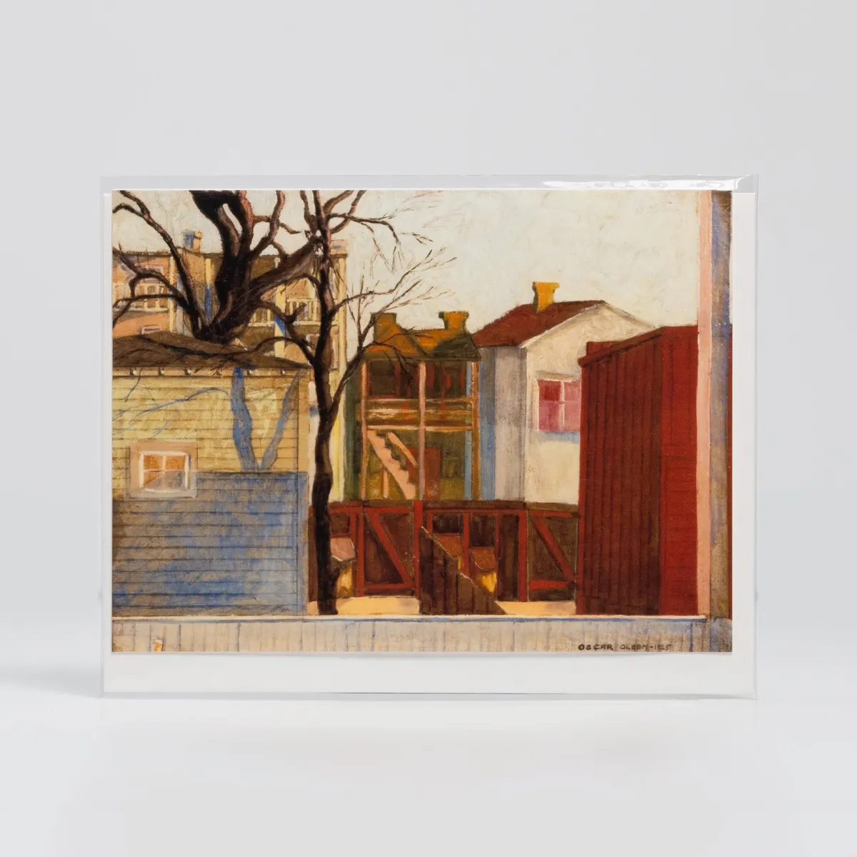 Vesterheim Single Cards-Scene From My Back Window By Oscar Olsen - Collection Card