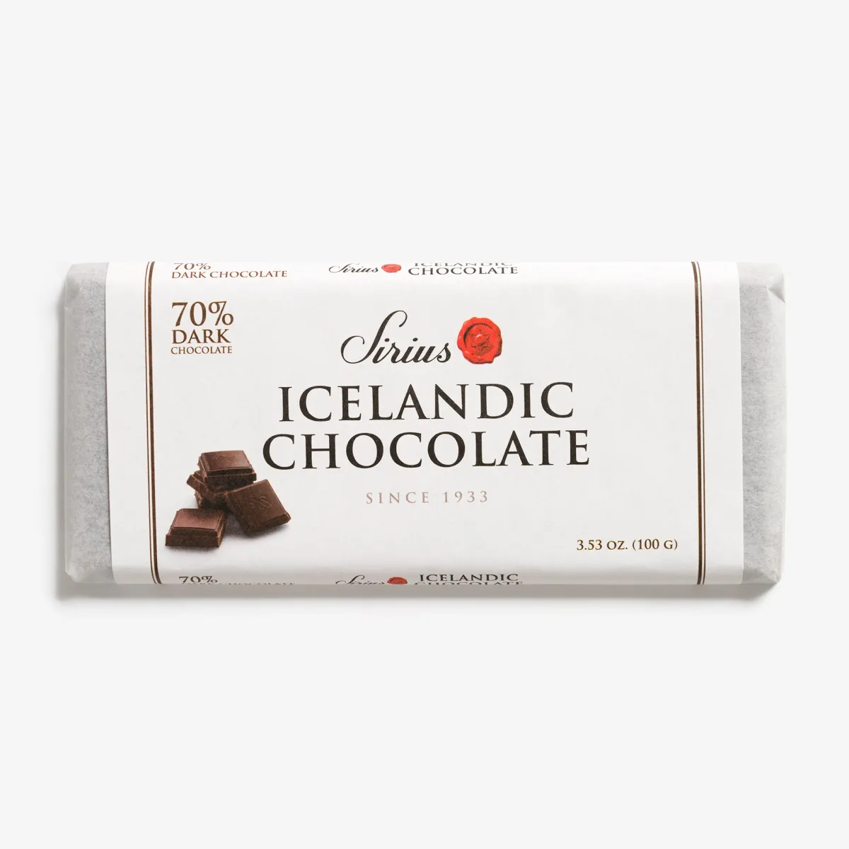 Vesterheim Candy-Sirius 70% Icelandic Dark Chocolate Bar
